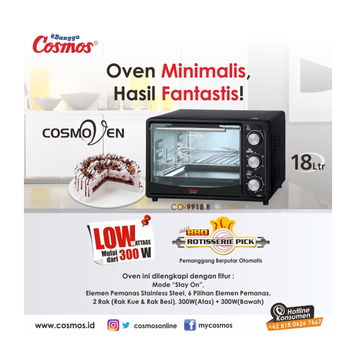 Cosmos Oven 18 Liter - CO9918R